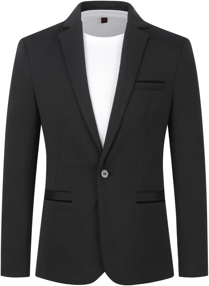 Slim Fit Single Button Blazer - Image 2