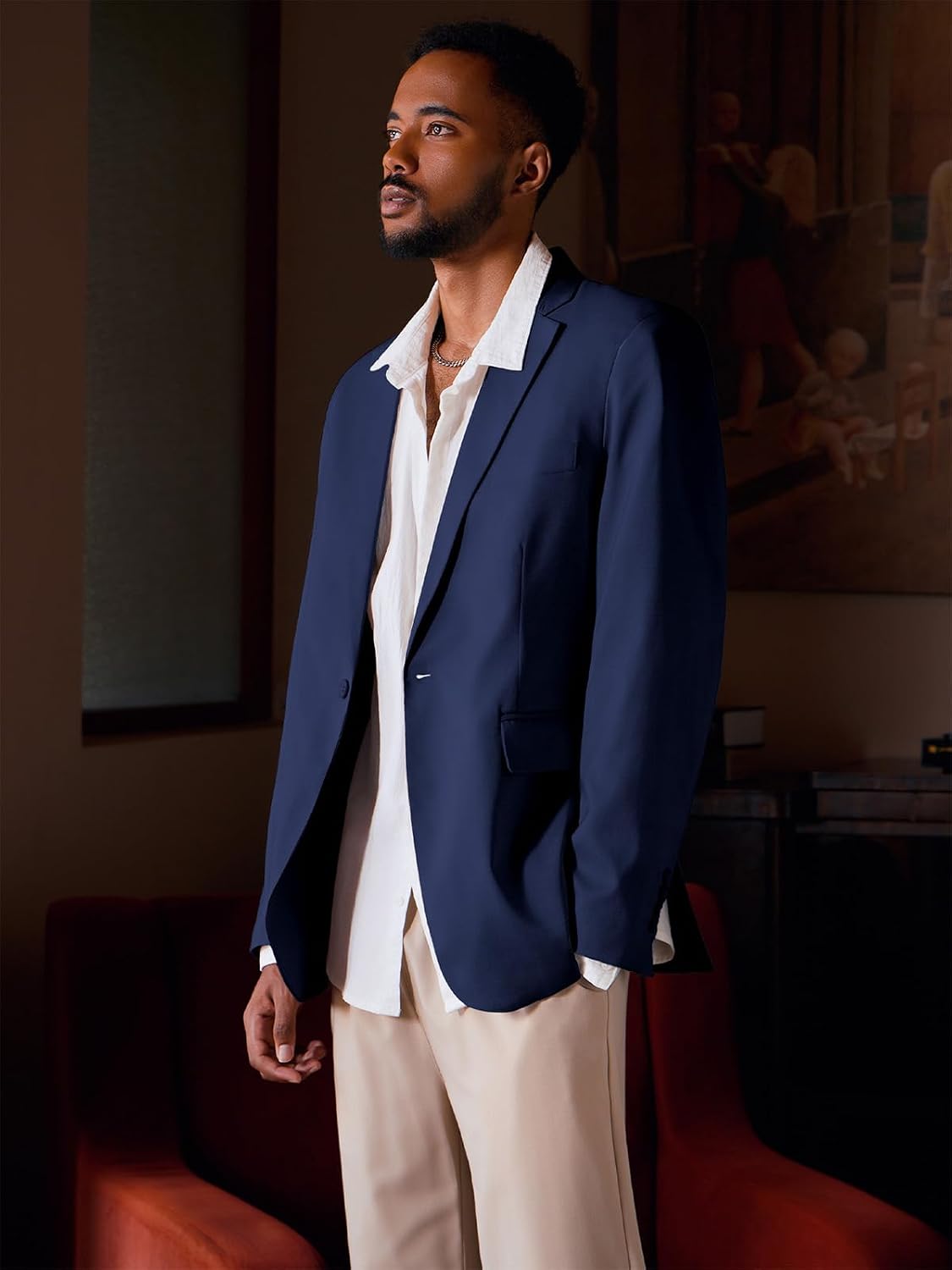 Slim Fit Lightweight Blazer - Image 4