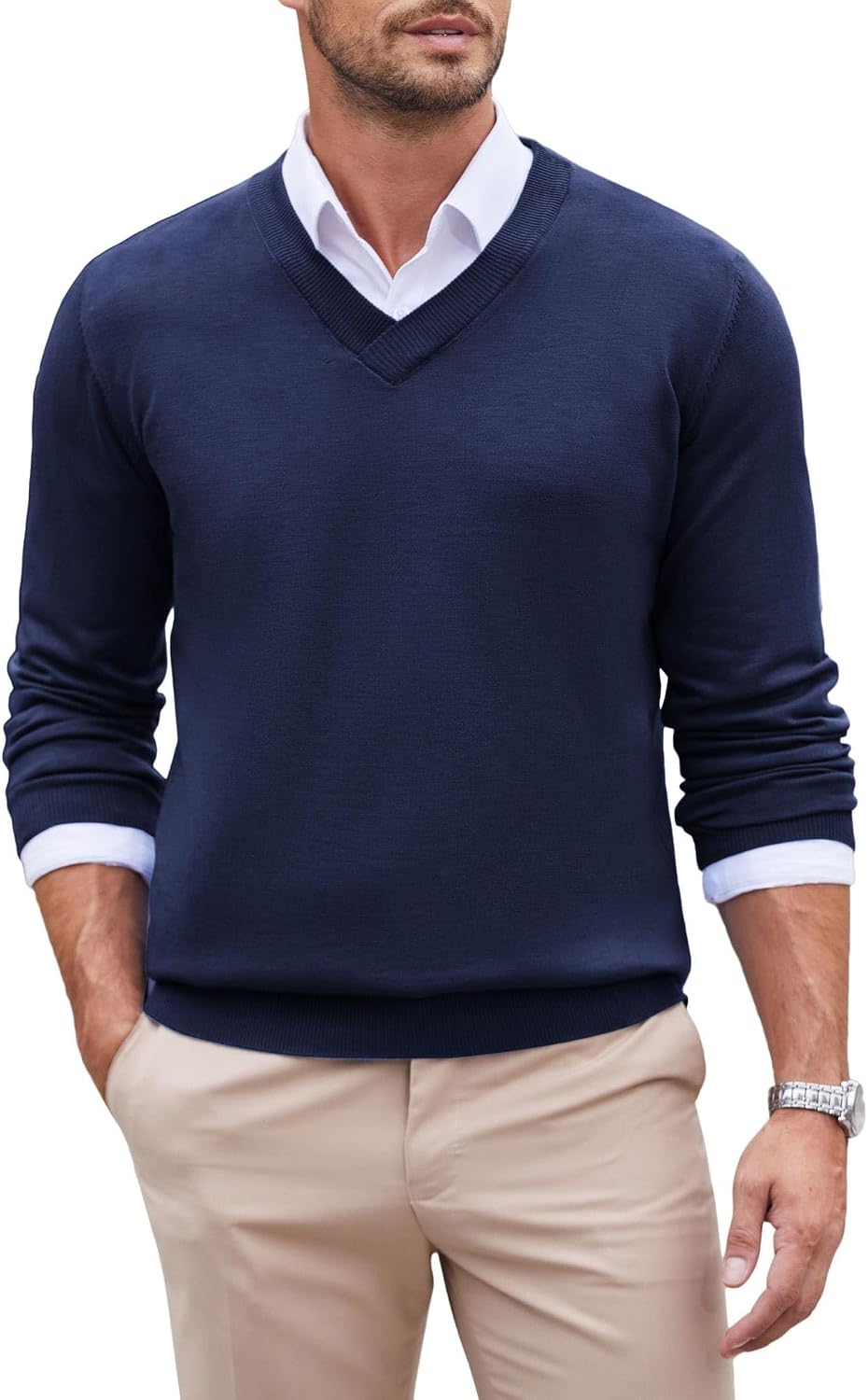 Slim Fit V-Neck Jumper
