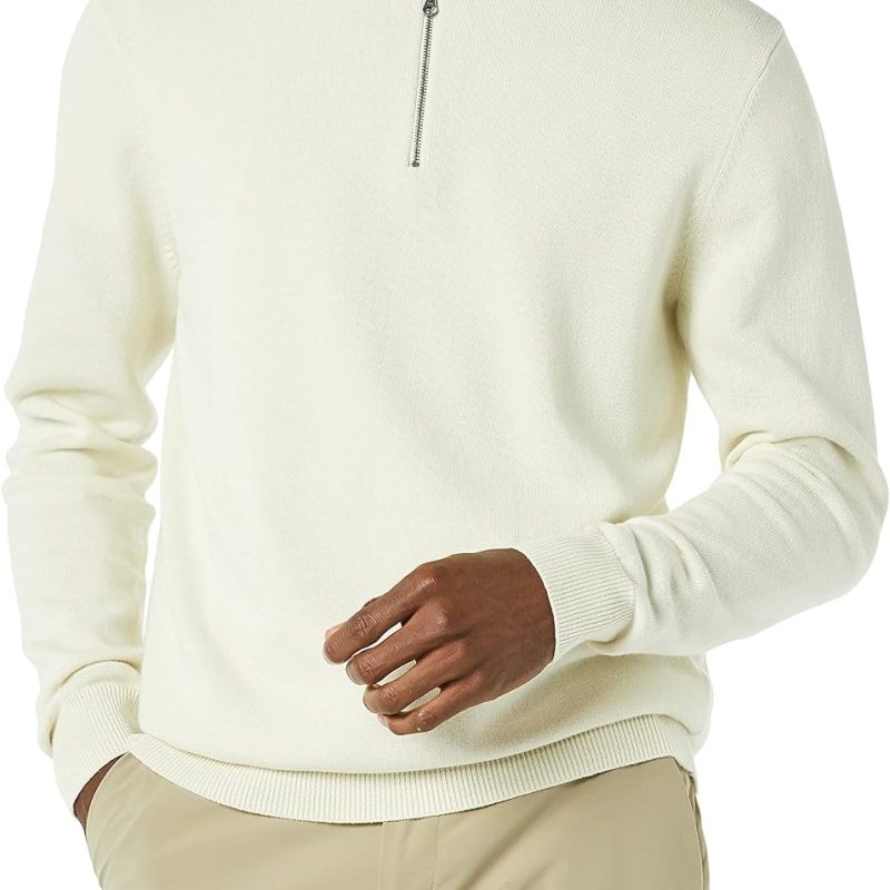 Cotton Quarter Zip Jumper