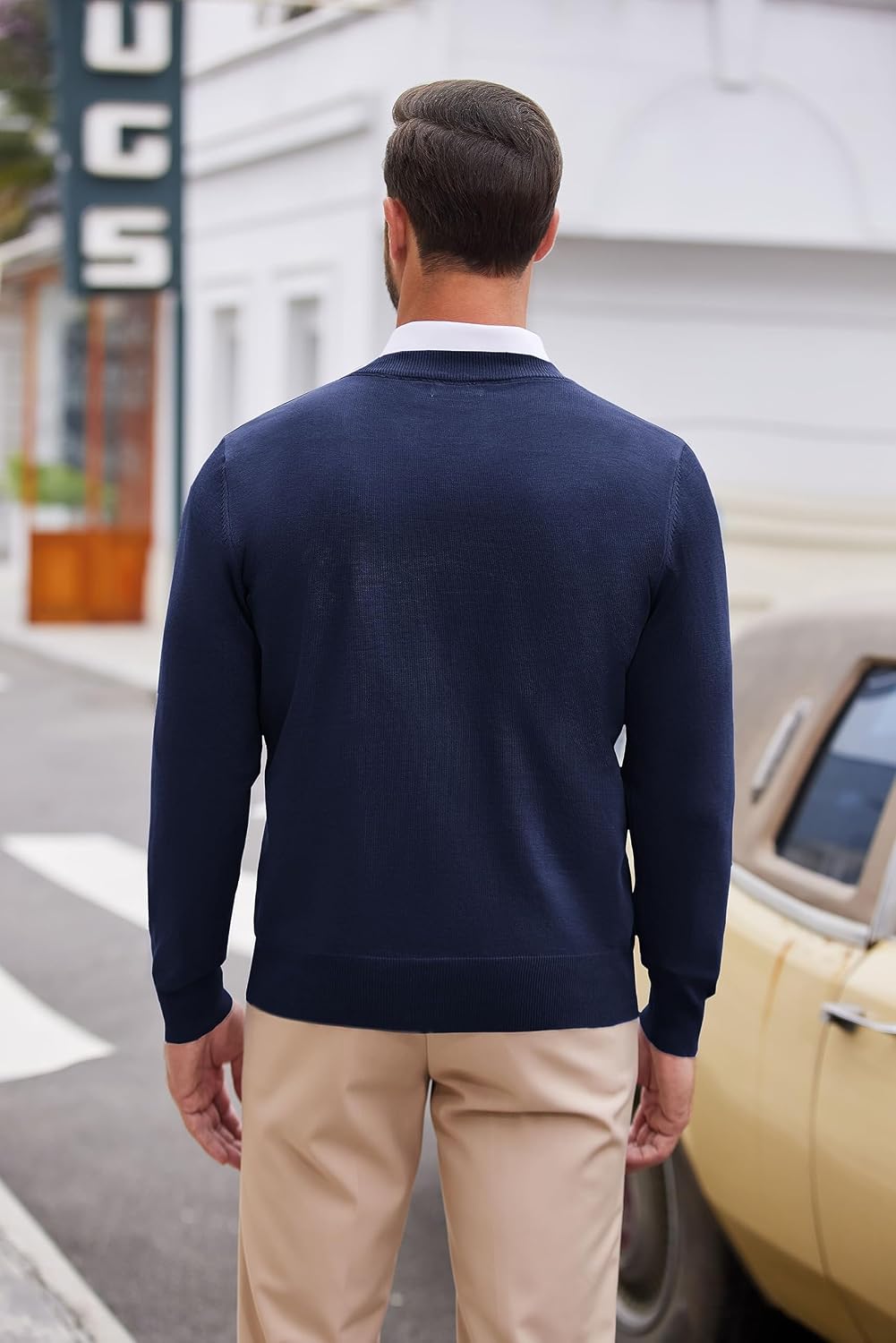 Slim Fit V-Neck Jumper - Image 3