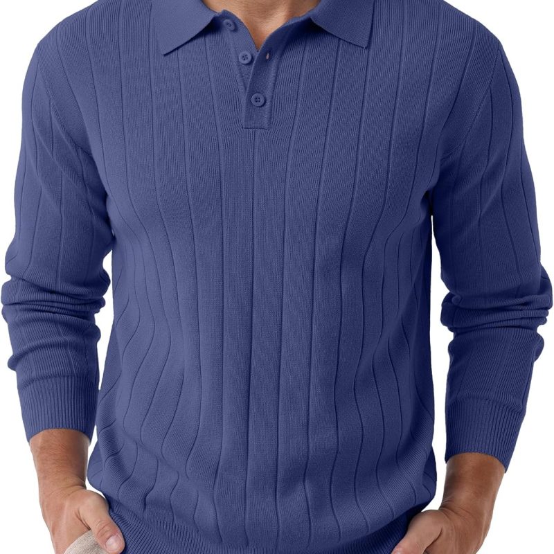 Long Sleeve Knit Polo Jumper