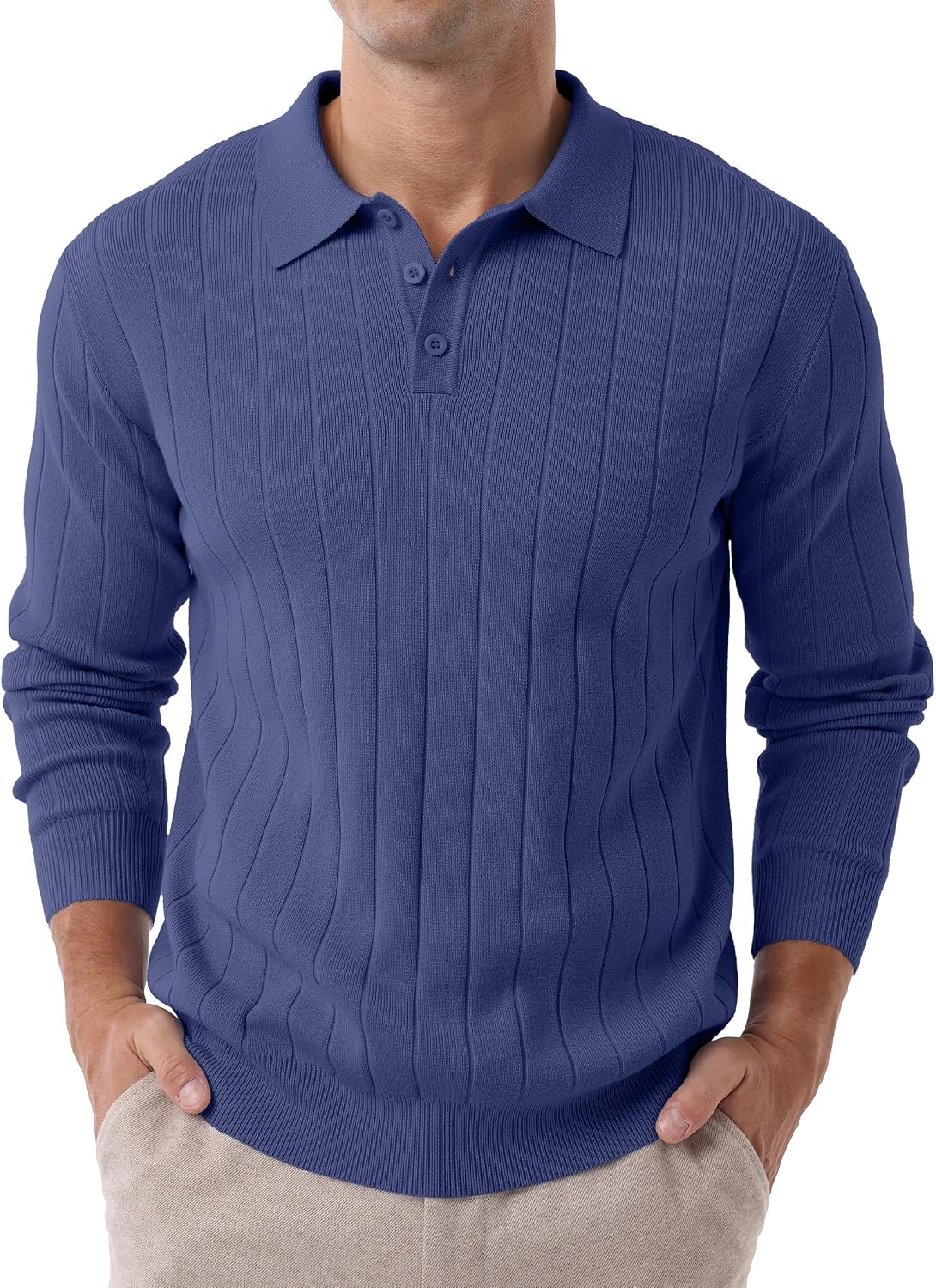 Long Sleeve Knit Polo Jumper
